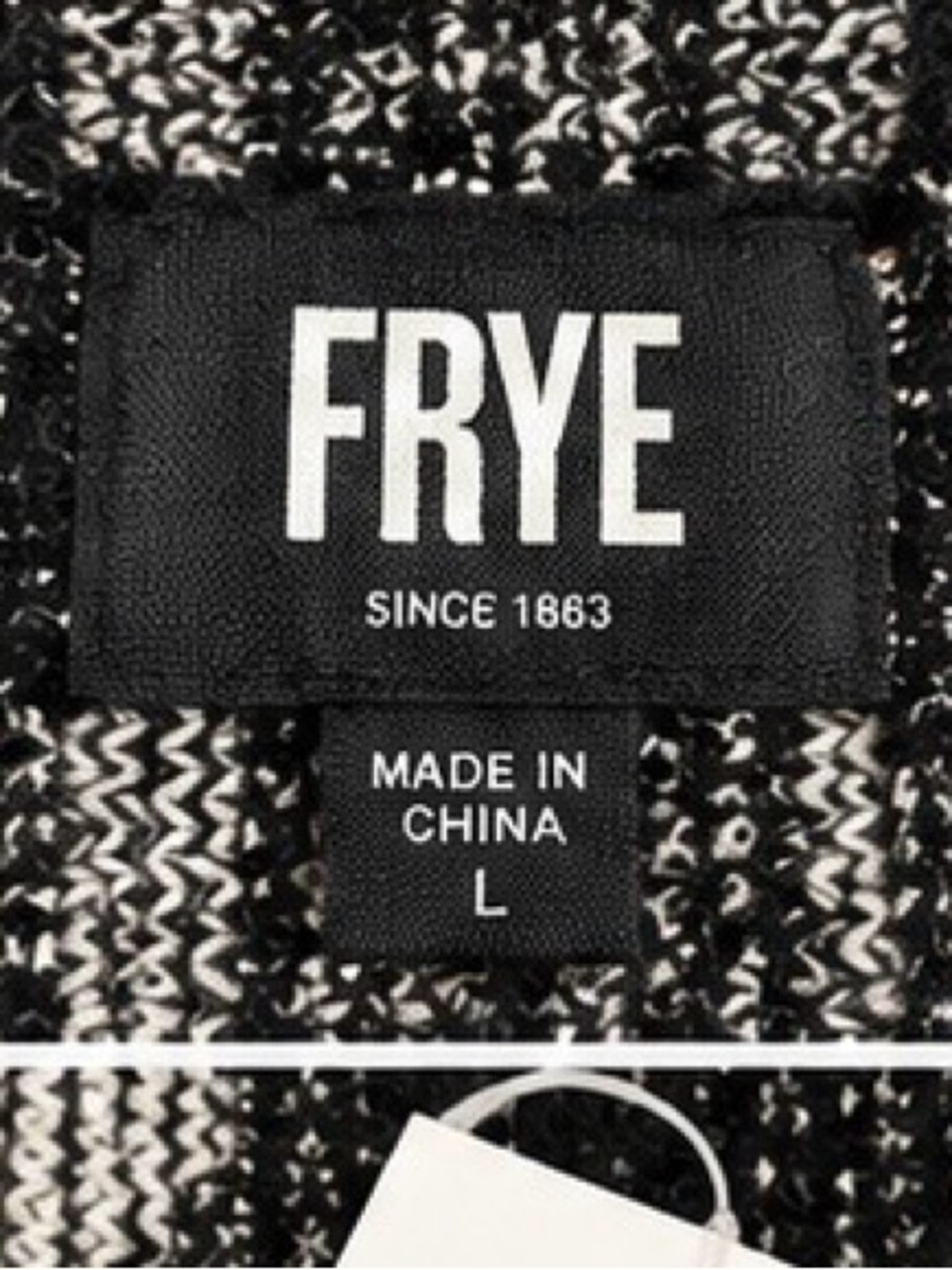 Frye The Cozy Cardigan - Black Aztec Geometric Pattern - Picture 3 of 10